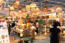 Un stand de Hanói en la feria. 