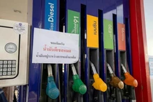 Una gasolinera en Phitsanulok se quedó sin diésel el 16 de marzo. (Foto: Departamento de Relaciones Públicas del Gobierno tailandés)