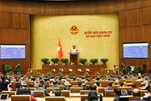 La legislatura aprobó la Resolución sobre la política de inversión para el Proyecto de la Autopista Quy Nhon-Pleiku. (Foto: VNA)