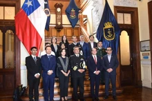 Los embajadores de los países de la Asean en su visita al Servicio Hidrográfico y Oceanográfico de Chile. (Foto: Embajada de Vietnam en Chile)