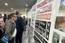 Los delegados visitan la exhibición sobre los nuevos hallazgos arqueológicos de 2025.