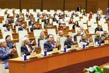 El presidente de la AN, Tran Thanh Man, y los delegados. (Foto: Doan Tan/VNA)
