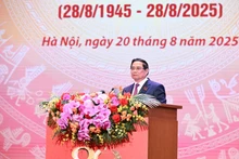 El primer ministro Pham Minh Chinh habla en el evento. (Foto: Nhan Dan)