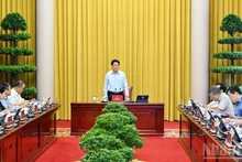 El presidente de Vietnam, Luong Cuong, habla en la reunión. (Foto: Nhan Dan)