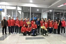 La selección deportiva de Vietnam regresa al país. (Foto: VNA)