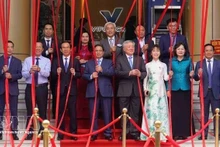 Ceremonia de inauguración de la sede principal de la Agencia Ejecutiva del Centro Financiera Internacional en Ciudad Ho Chi Minh. (Foto: VNA)