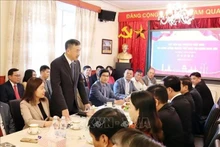 El embajador de Vietnam en Praga, Duong Hoai Nam, en el encuentro con los delegados empresariales. (Foto: VNA)