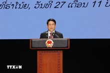 El presidente de Vietnam, Luong Cuong, habla en el evento. (Foto: VNA)