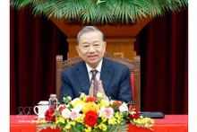 El secretario general del Partido Comunista de Vietnam, To Lam, en el evento. (Foto: VNA)