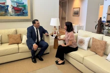 El ministro de la Secretaría de Políticas Lingüísticas, Javier Viveros, en la entrevista. (Foto: VNA)