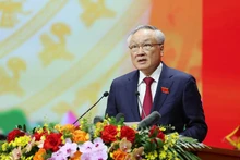 El viceprimer ministro permanente, Nguyen Hoa Binh, habla en el evento. (Foto: VNA)