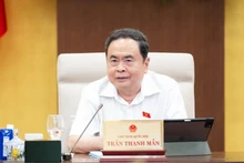 El presidente de la Asamblea Nacional, Tran Thanh Man, habla en el evento. (Foto: VNA)