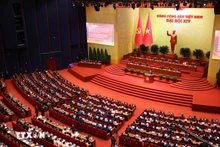 La sesión inaugural del XIV Congreso Nacional del Partido Comunista de Vietnam. (Foto: VNA)