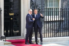 El primer ministro británico, Keir Starmer, y el presidente francés, Emmanuel Macron, fotografiados el 10 de julio de 2025 en Londres. (Foto: Xinhua)