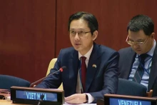 El embajador Do Hung Viet, representante permanente de Vietnam ante las Naciones Unidas, en el evento. (Foto: VNA)