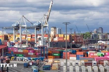 Puerto de carga en Hamburgo, Alemania. (Foto: Xinhua/VNA))