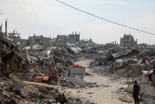 Escenas de devastación causadas por el conflicto en el norte de la Franja de Gaza. (Foto: Xinhua)