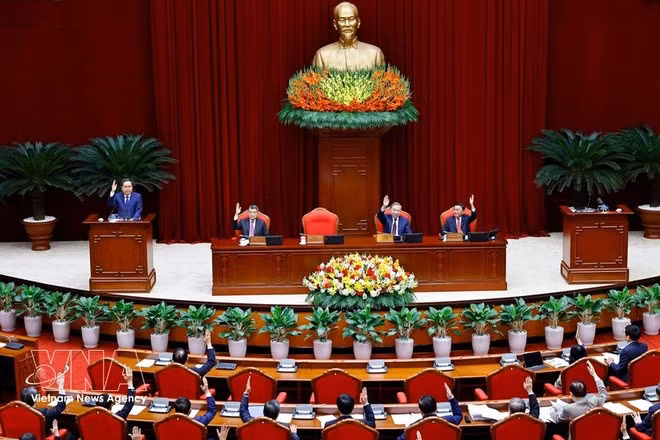 El segundo Pleno del Comité Central del Partido Comunista de Vietnam del XIV mandato. (Foto: VNA)