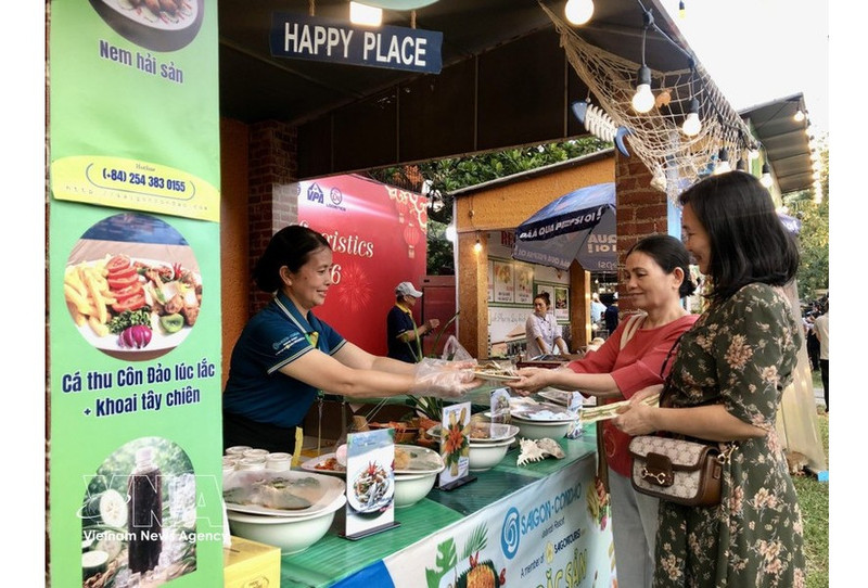 El pabellón de la isla de Con Dao atrae a visitantes. (Foto: VNA)