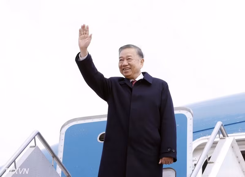 El máximo dirigente vietnamita parte de Canberra tras concluir con éxito su visita de Estado a Australia. (Foto: VNA)