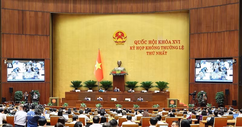 En el primer periodo extraordinario de sesiones de la XVI Legislatura de la Asamblea Nacional de Vietnam. (Foto: VNA)