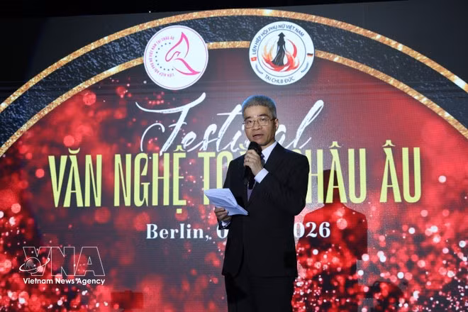 El embajador de Vietnam en Alemania, Nguyen Dac Thanh, en la ceremonia. (Foto: VNA)
