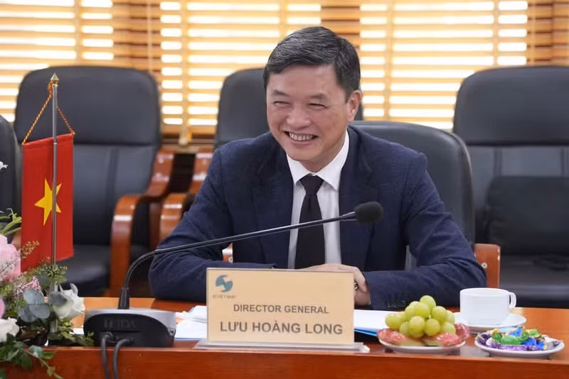 El director de la Oficina de Propiedad Intelectual de Vietnam, Luu Hoang Long, habla en el evento.