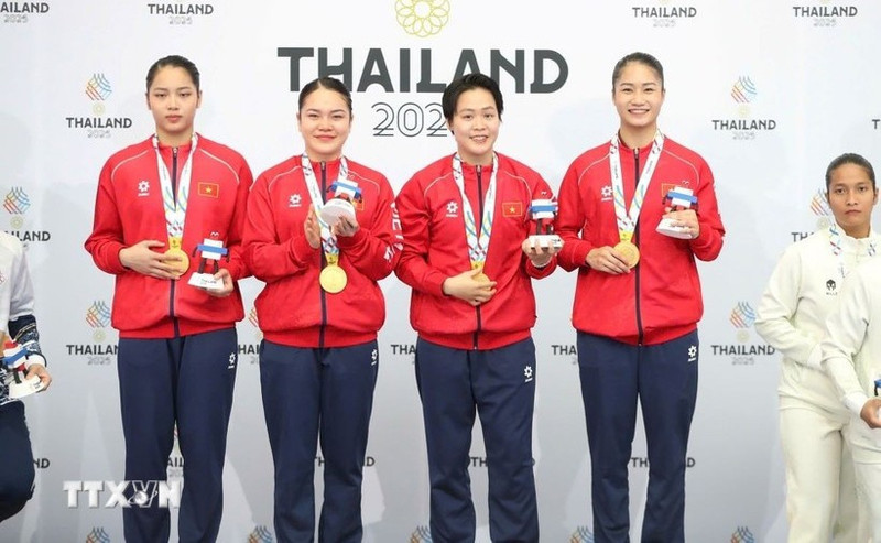 Los atletas vietnamitas mantienen actuaciones destacadas en los SEA Games 33. (Foto: VNA)