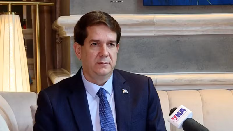 El presidente de Prensa Latina, Jorge Legañoa Alonso, en entrevista con la VNA. (Foto: VNA)