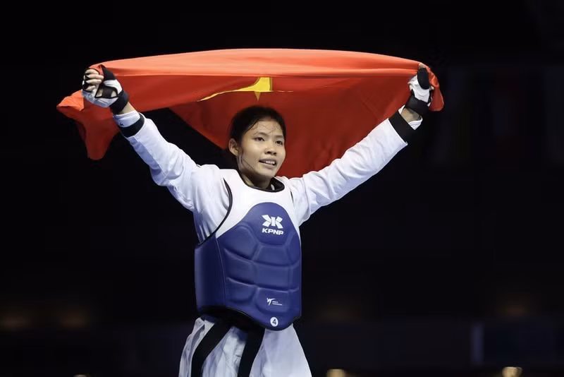 Bac Thi Khiem celebra su victoria. (Foto: VNA)