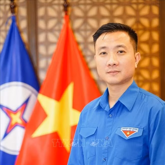 El secretario de la Unión de la Juventud de EVN, Pham Xuan Minh Tri. (Foto: VNA)