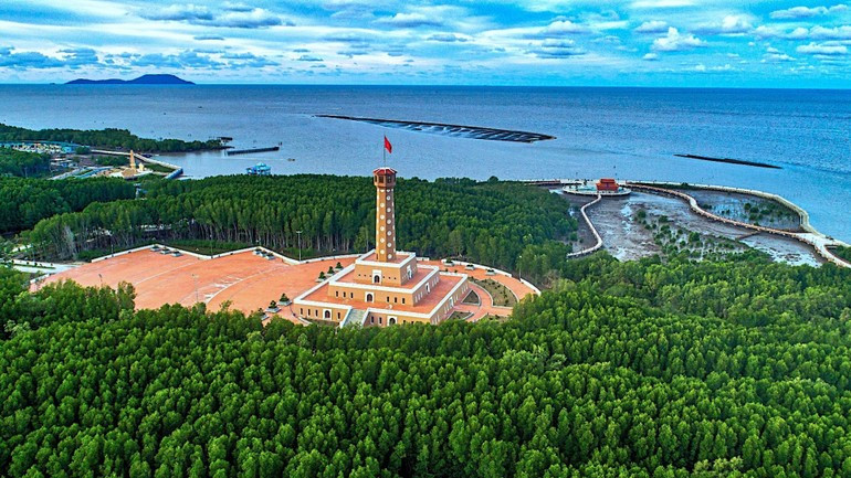 Un rincón de la zona turística de Cabo Ca Mau visto desde arriba.