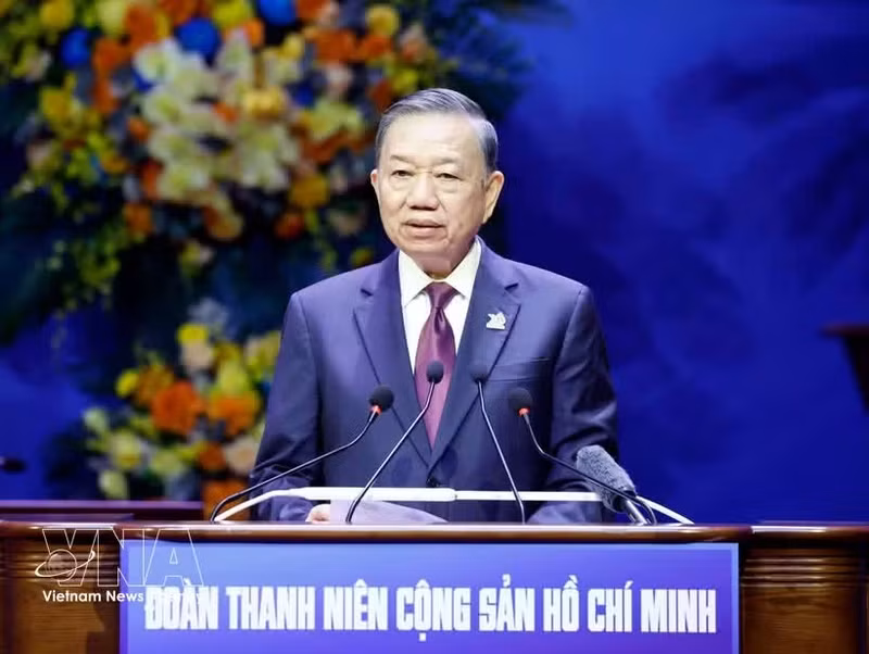 El secretario general del Partido Comunista y presidente de Vietnam, To Lam, en la cita. (Foto: VNA)
