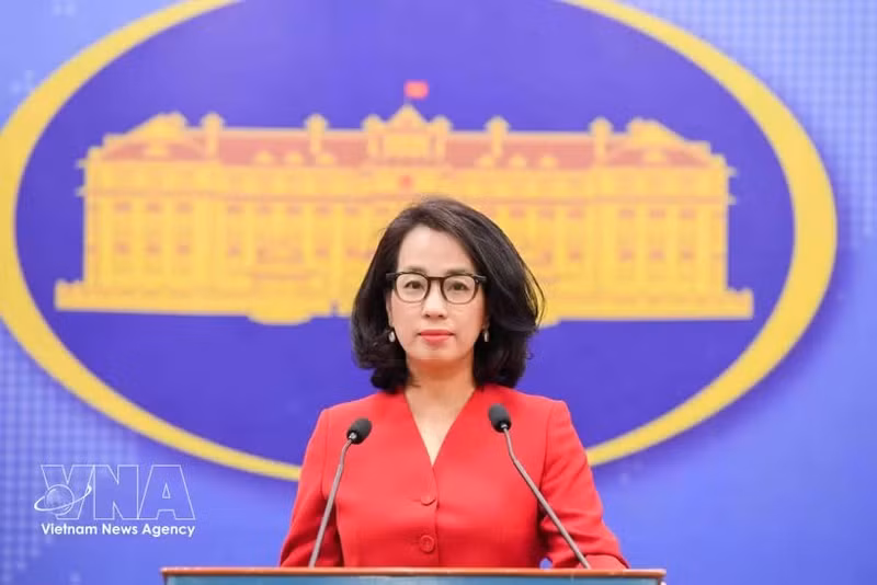 La portavoz del Ministerio de Relaciones Exteriores de Vietnam, Pham Thu Hang. (Foto: VNA)