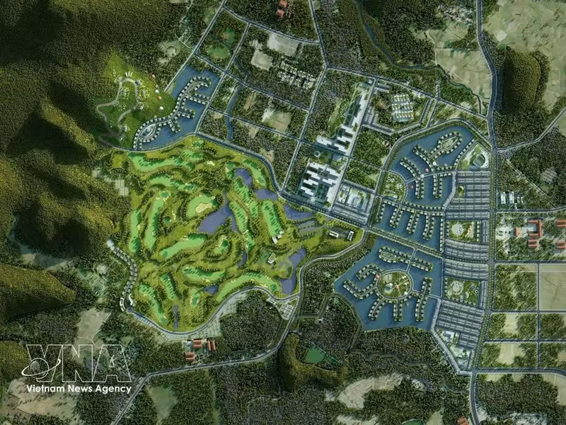 Diseño del complejo urbano, turístico y deportivo de 228 hectáreas en la provincia norteña de Dien Bien. (Foto: VNA)
