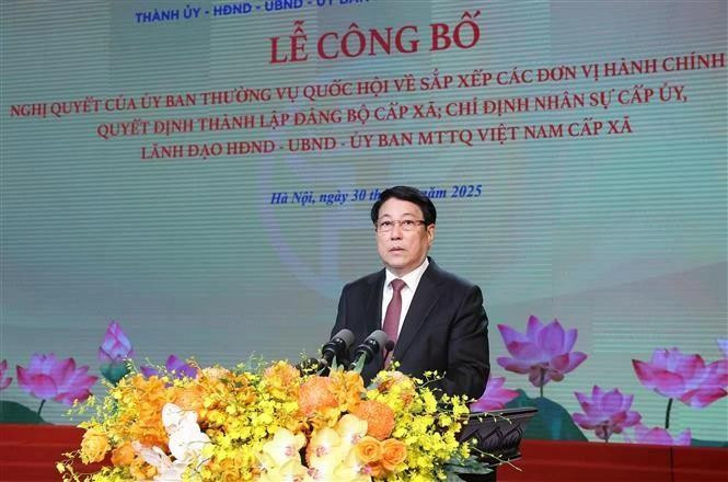 El presidente de Vietnam, Luong Cuong, habla en el evento. (Foto: VNA)
