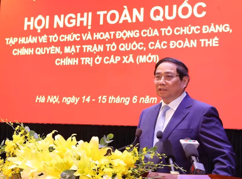 El primer ministro de Vietnam, Pham Minh Chinh, en el evento. (Foto: VNA)