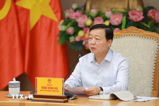 El viceprimer ministro Tran Hong Ha interviene en la cita (Foto: VNA)