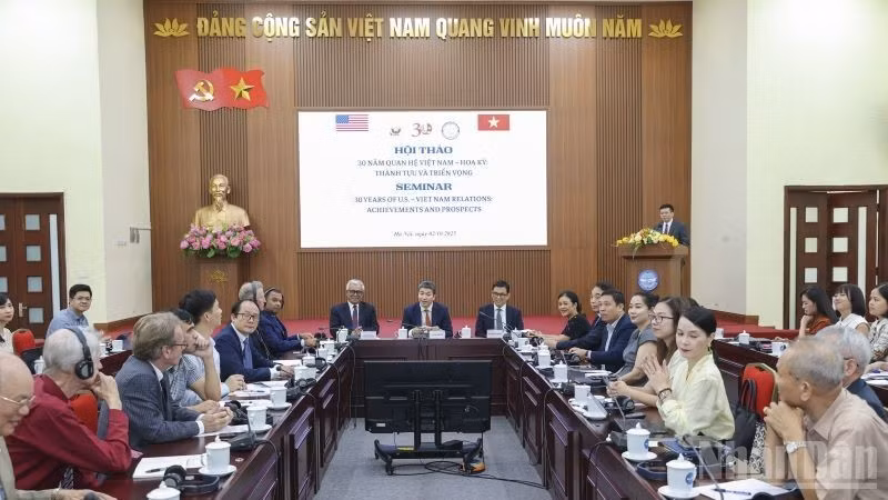 Escenario de la cita. (Foto: Nhan Dan)