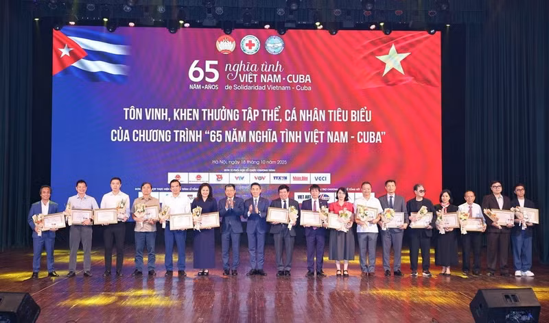 Honran a los individuos destacados de la campaña. (Foto: VNA)