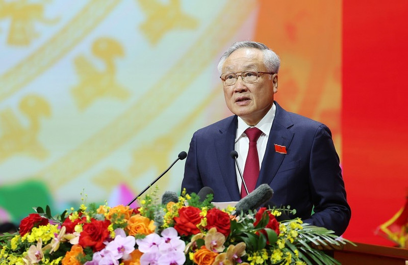 El viceprimer ministro permanente, Nguyen Hoa Binh, habla en el evento. (Foto: VNA)