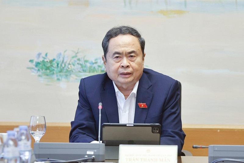 El presidente de la Asamblea Nacional de Vietnam, Tran Thanh Man, destaca avances significativos en el proyecto de Ley de Quiebras. (Foto: VNA)