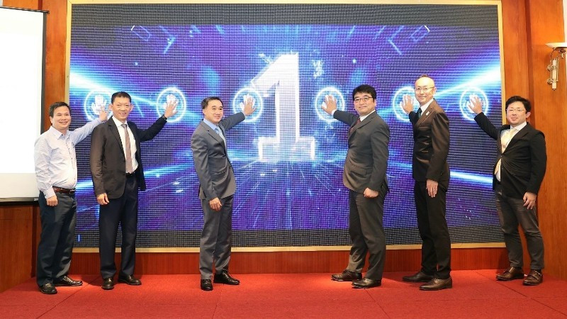 Los delegados realizan la ceremonia de lanzamiento del proyecto. (Foto: JICA)