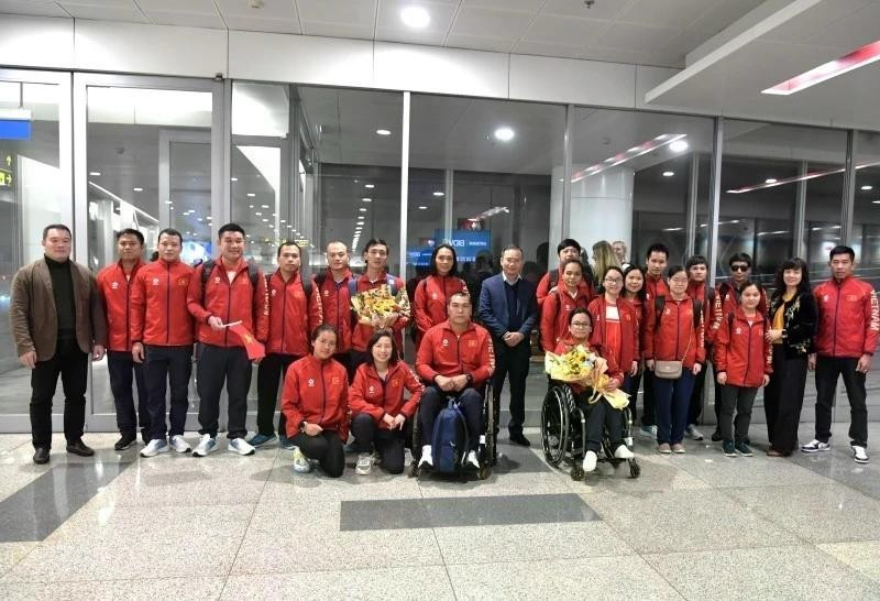 La selección deportiva de Vietnam regresa al país. (Foto: VNA)