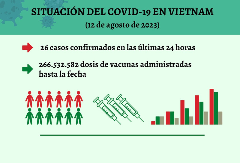 Infografía: Actualización sobre la situación del Covid-19 en Vietnam - 12 de agosto de 2023