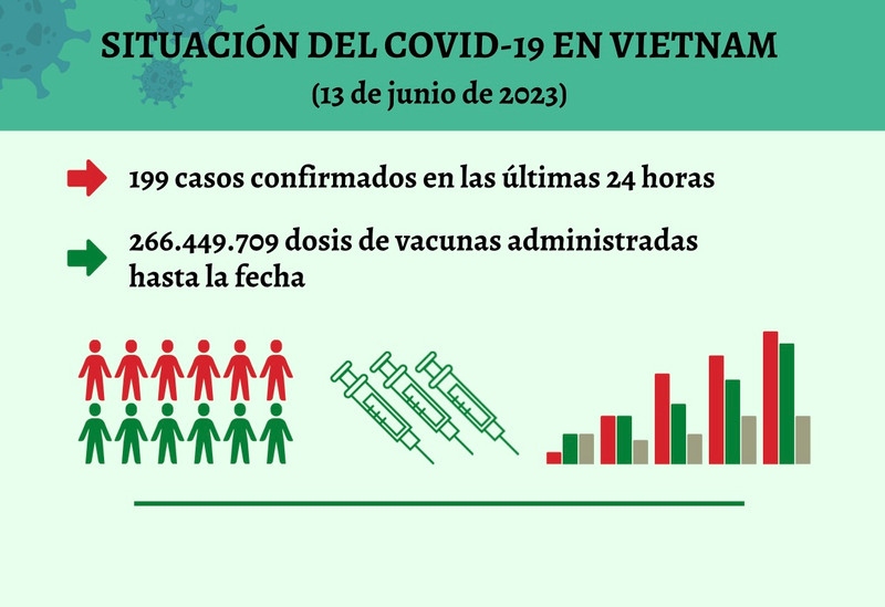 Infografía: Actualización sobre la situación del Covid-19 en Vietnam - 13 de junio de 2023