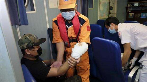Jamandron Mafred Tagle, tripulante filipino del buque de BERGE DAISEN, sufre accidente laboral. (Fotografía: VNA)
