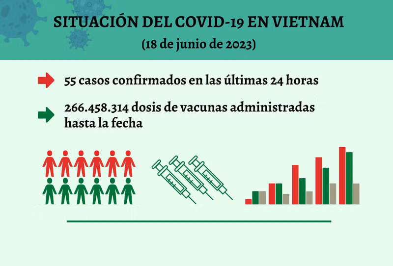 Infografía: Actualización sobre la situación del Covid-19 en Vietnam - 18 de junio de 2023