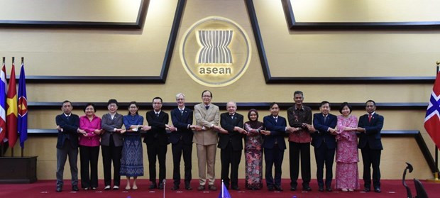 Delegados en la octava Reunión del Comité de Cooperación Sectorial Asean-Noruega (Fotografía: asean.org)
