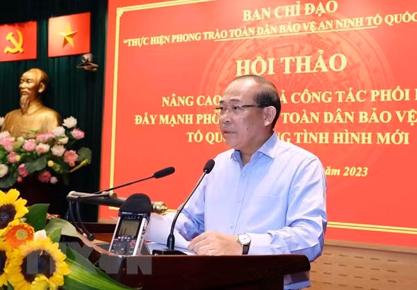 El vicepresidente del Comité Central del Frente Patria de Vietnam Hoang Cong Thuy (Fotografía: VNA)